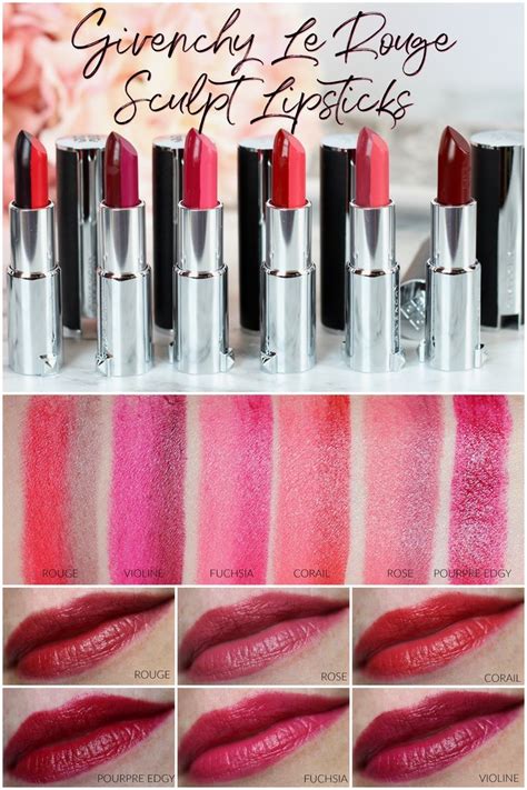 Givenchy Le Rouge Sculpt Lipstick Review and Swatches All 